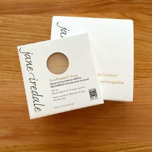 NWT Jane Iredale SPF 20 PurePressed Base Mineral Foundation in Amber + compact